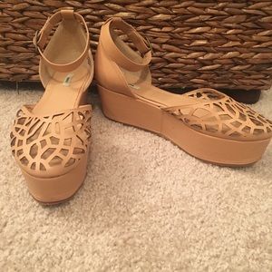 Peachy nude platform sandals. Worn once.